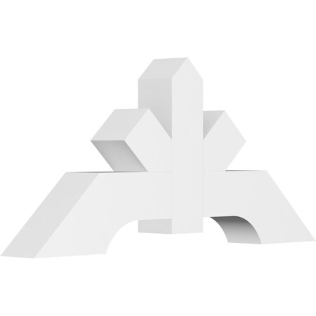 Ekena Millwork Vanguard Architectural Grade PVC Gable Bracket, 36"W x 16 1/2"H x 4"D x 4"F, 11/12 Pitch GBP036X17X0404VAN00